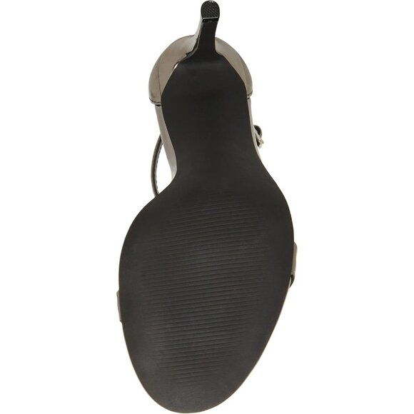 Madden Girl Women Silver Polyurethane (PU) Open Rounded Toe Brazen Heeled Sandal - Picture 4 of 5